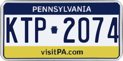 PA license plate KTP2074