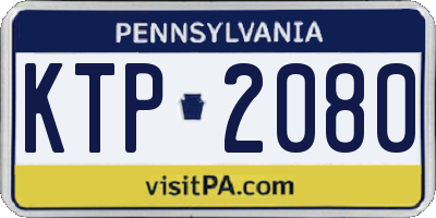 PA license plate KTP2080
