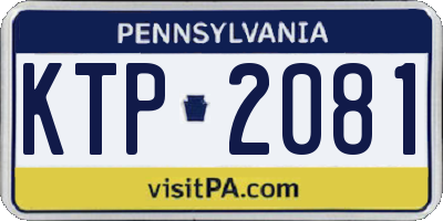 PA license plate KTP2081