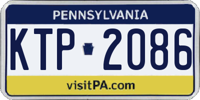 PA license plate KTP2086