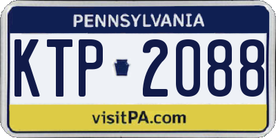 PA license plate KTP2088