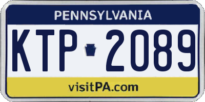 PA license plate KTP2089
