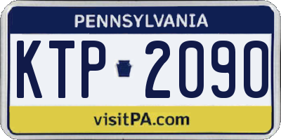 PA license plate KTP2090