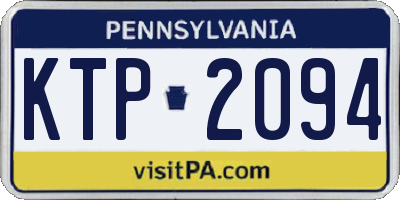 PA license plate KTP2094