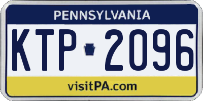 PA license plate KTP2096
