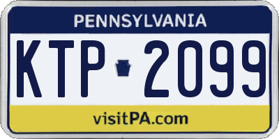 PA license plate KTP2099