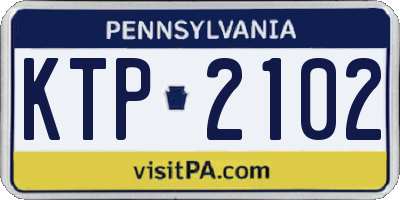 PA license plate KTP2102