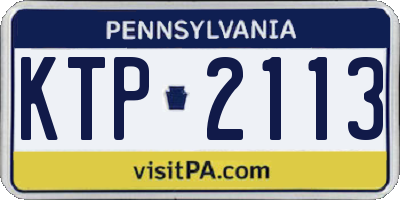 PA license plate KTP2113
