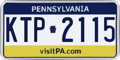PA license plate KTP2115