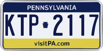 PA license plate KTP2117