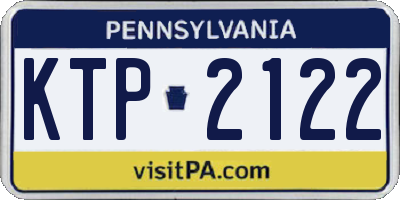PA license plate KTP2122