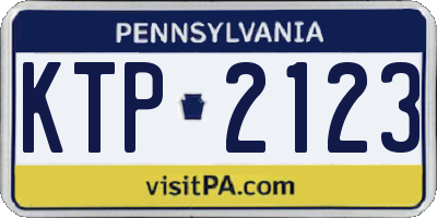 PA license plate KTP2123