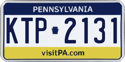 PA license plate KTP2131