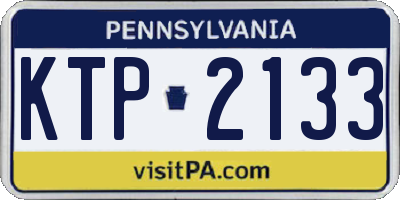 PA license plate KTP2133