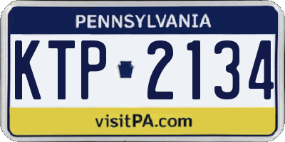 PA license plate KTP2134