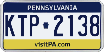 PA license plate KTP2138