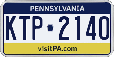 PA license plate KTP2140