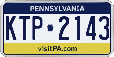 PA license plate KTP2143