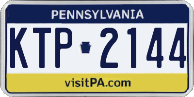 PA license plate KTP2144