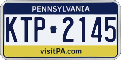 PA license plate KTP2145