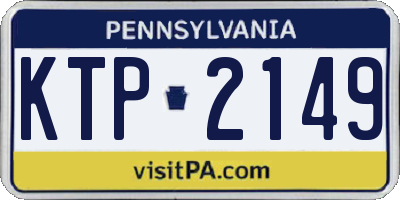 PA license plate KTP2149