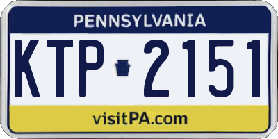 PA license plate KTP2151