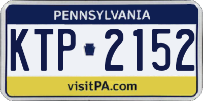 PA license plate KTP2152