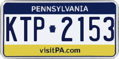 PA license plate KTP2153