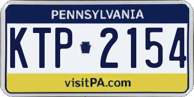 PA license plate KTP2154
