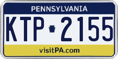PA license plate KTP2155