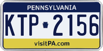 PA license plate KTP2156