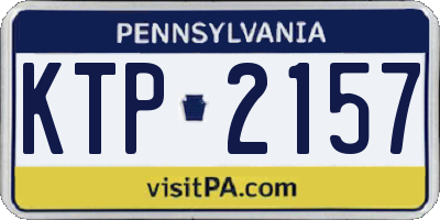 PA license plate KTP2157