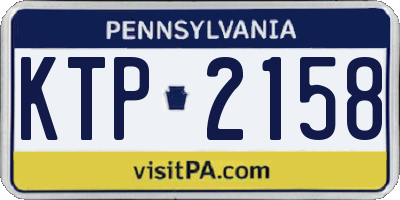 PA license plate KTP2158