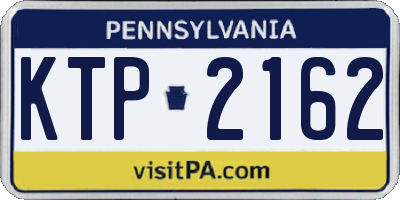 PA license plate KTP2162