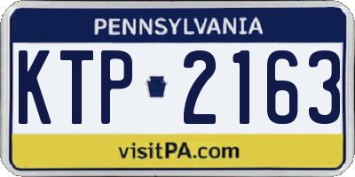 PA license plate KTP2163