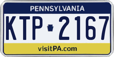 PA license plate KTP2167