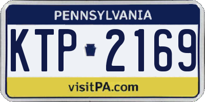 PA license plate KTP2169