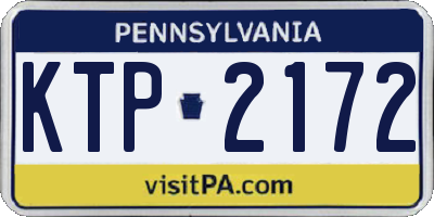 PA license plate KTP2172