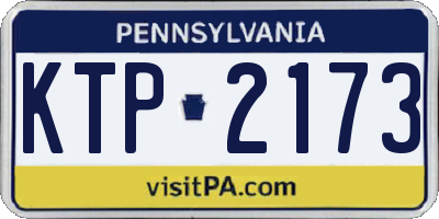 PA license plate KTP2173