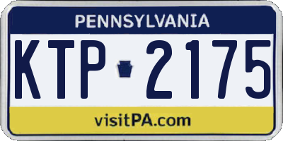 PA license plate KTP2175