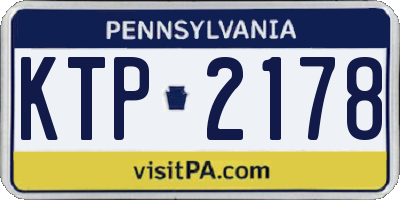 PA license plate KTP2178