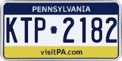 PA license plate KTP2182