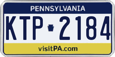 PA license plate KTP2184