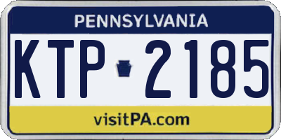 PA license plate KTP2185