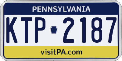 PA license plate KTP2187