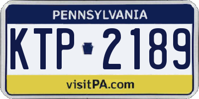 PA license plate KTP2189