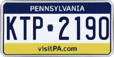 PA license plate KTP2190