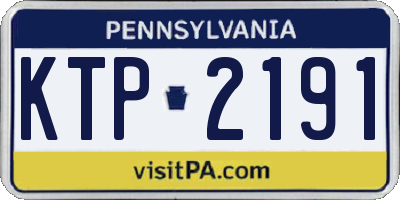 PA license plate KTP2191