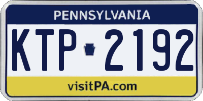 PA license plate KTP2192