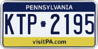 PA license plate KTP2195